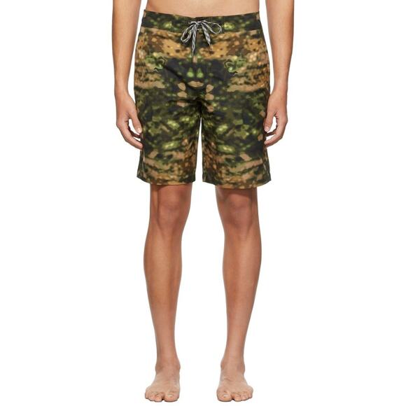 Burberry Breton Camo Print Men Size XL Swim Trunks/Shorts Fern Green NWT $480 - Picture 2 of 10